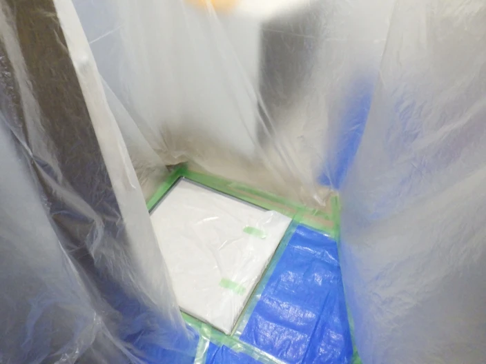 作業前にしっかりと養生実施